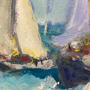 Harvest Moon Regatta by Nancy Sterling Tyler 
