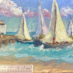Harvest Moon Regatta by Nancy Sterling Tyler 