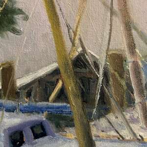 Resting Blue Sails by Nancy Sterling Tyler 