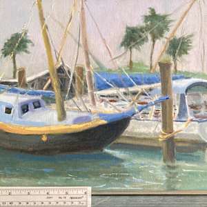 Resting Blue Sails by Nancy Sterling Tyler 