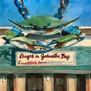 Caught in Galveston Bay-Oil  on Canvas (ORIGINAL) by Lana Loveland