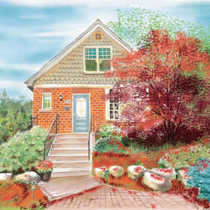House Portrait #563 (Digital) by Irina Bakumenko BEEBLAGOART