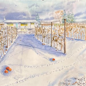 Winter Day at Apple Farm # 505 by Irina Bakumenko BEEBLAGOART