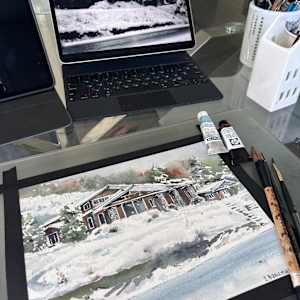 House Portrait #519 by Irina Bakumenko BEEBLAGOART 