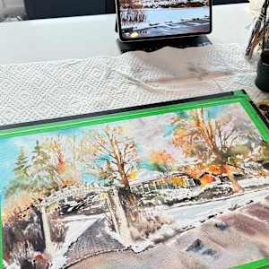 First Snow at Guisachan Garden, Kelowna, BC #566 by Irina Bakumenko BEEBLAGOART 