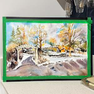 First Snow at Guisachan Garden, Kelowna, BC #566 by Irina Bakumenko BEEBLAGOART 