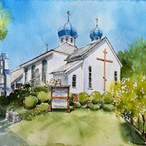 Russian Orthodox Church, Vancouver, BC, Canada-100-years Anniversary (Свято-Воскресенский Русский православный собор г.Ванкувер) (#524) by Irina Bakumenko BEEBLAGOART