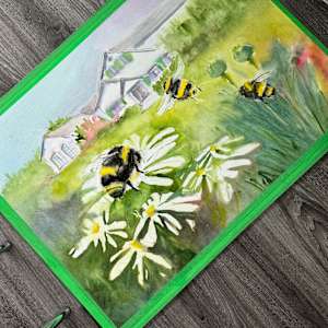 “Above the Heritage Porch” #3 (#545) Pollinators of a City Series by Irina Bakumenko BEEBLAGOART 