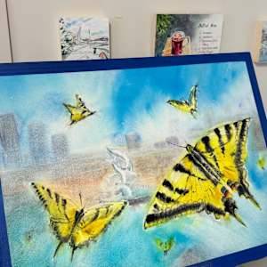 “The Light Moves Freely”. # 6 (#550) Pollinators of thе city series by Irina Bakumenko BEEBLAGOART 
