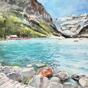 Lake Louise in June, # 518 by Irina Bakumenko BEEBLAGOART