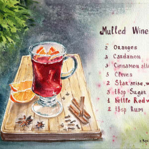 Mulled Wine Recipe (# 492) by Irina Bakumenko BEEBLAGOART