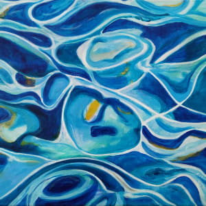 Blue Gold Sunshine by MIRROR Art Duo
