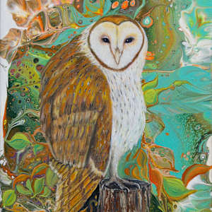 Barn Owl Watching by Linda K Bridges, Image 2.