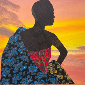 Silhouette With Floral Robes by Walt Wali Neil