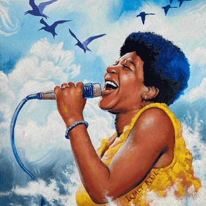 Limited Edition Print, Portrait of Aretha Franklin #1 by Walt Wali Neil