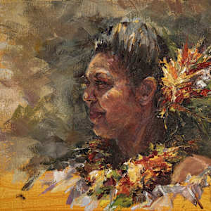 Hula Girl in Oil by Carolyn Majewski