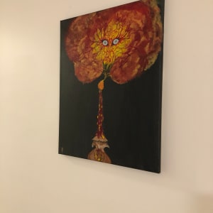 Fire elemental by Josh Perez by Joshua Perez  Image: Acrylic painting side with wall