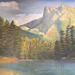 Landscape with Trees and Mountains by Neda Rall