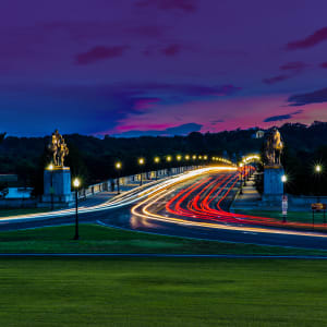 Memorial Bridge Light Trails - Washington DC