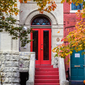 Red Door in Autumn - Capitol Hill, Washington DC by Jenny Nordstrom