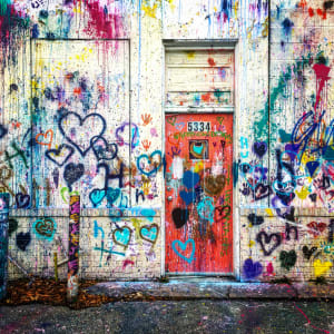 Graffiti Door - Hyattsville, Maryland by Jenny Nordstrom