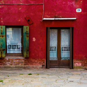 Red Lacy Door - Murano, Italy