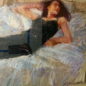 Diane in a Black Slip by Richard Segalman