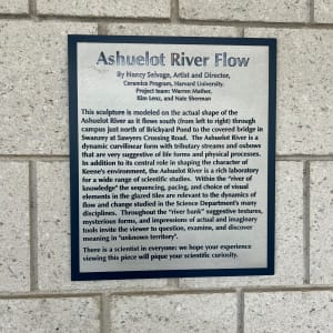 Ashuelot River Flow by Nancy Selvage (Harvard Ceramics Program) Project Team: Warren Matner, Kim Lenz & Nate Sherman 