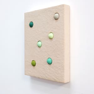 Six Green Dots in Pale Peach by CHIAOZZA  Image: side view