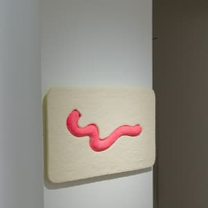 Pulp Squiggle No. 2 by CHIAOZZA  Image: Exhibition view, "Our Garden Needs Its Flowers," Baik Art Seoul, 2024