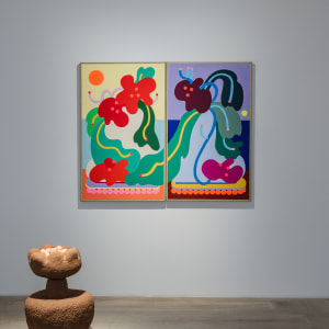 Paper Pulp Pollen Pot No. 2 by CHIAOZZA  Image: Exhibition view, "Our Garden Needs Its Flowers," Baik Art Seoul, 2024