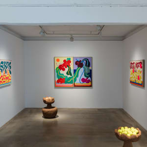 Paper Pulp Pollen Pot No. 3 by CHIAOZZA  Image: Exhibition view, "Our Garden Needs Its Flowers," Baik Art Seoul, 2024