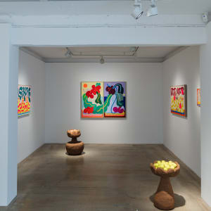 Paper Pulp Pollen Pot No. 2 by CHIAOZZA  Image: Exhibition view, "Our Garden Needs Its Flowers," Baik Art Seoul, 2024