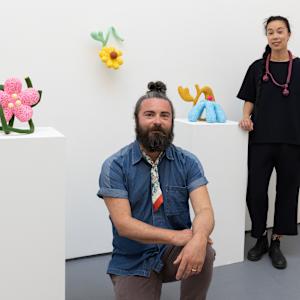 Wall Flower by CHIAOZZA  Image: Gallery view from "Amuse-Bouche" group exhibition at Hashimoto Contemporary NYC, 2025