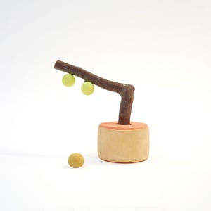 Apple Elbow in Pale Peach & Luminous Yellow by CHIAOZZA