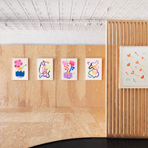 Meander Collage No. 30 by CHIAOZZA  Image: Exhibition view from "CHIAOZZA: New Collage Works" at Uprise Art