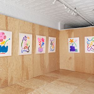 Meander Collage No. 30 by CHIAOZZA  Image: Exhibition view from "CHIAOZZA: New Collage Works" at Uprise Art