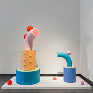 Gemel Sculpture No. 41 by CHIAOZZA  Image: Exhibition view from "Pair, Pare, Pare" solo exhibition at Institute of Contemporary Art, Maine College of Art & Design, Portland, ME, 2024. Photo by Ben Gancsos.