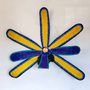 Patterns in Bloom: 1, purple, teal, yellow + teal, purple by Molly Gambardella