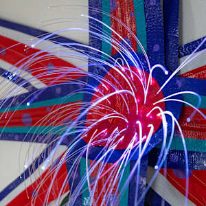 Patterns in Bloom: 4, purple, white, red + purple, teal, red by Molly Gambardella 