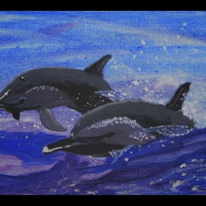 Two Dolphins Digitals by Dragon Smack Art  ( Timothy Mcgill ) 