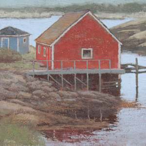 Red Cove Shanty by Grace Curtis Fine Art, Image 1.