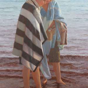 Seaside Figures No.1 by Grace Curtis Fine Art, Image 1.
