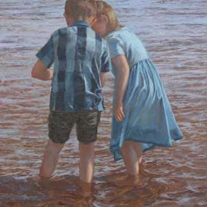 Seaside Figures No.8 by Grace Curtis Fine Art, Image 1.
