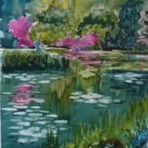 Monet's Lilypond by Lou Jordan