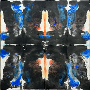 "Lament: Counterattack" by Kenny Cole  Image: Ink blots prior to over painting.