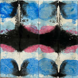 "Lament: Aftermath" by Kenny Cole  Image: Ink blot pattern prior to over painting.