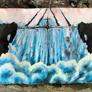 The Sketchbook Project 2021 "End Times I Say" 1-9 by Kenny Cole  Image: "Atomic Escape"