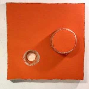 Open Bandage Painting (Orange) by Howard Schwartzberg