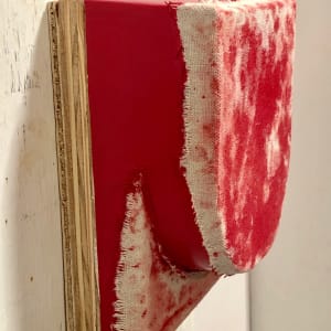 Protruded Bandage Painting (red) by Howard Schwartzberg 